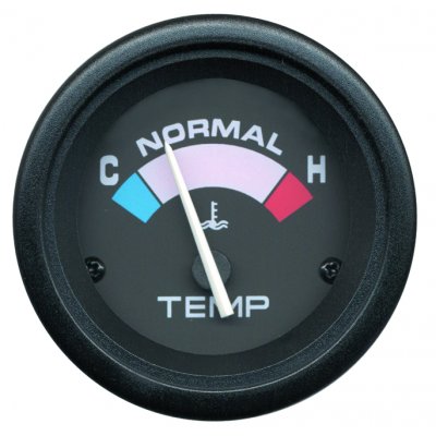 Указатель температуры воды  серии Flagship с черным циферблатом